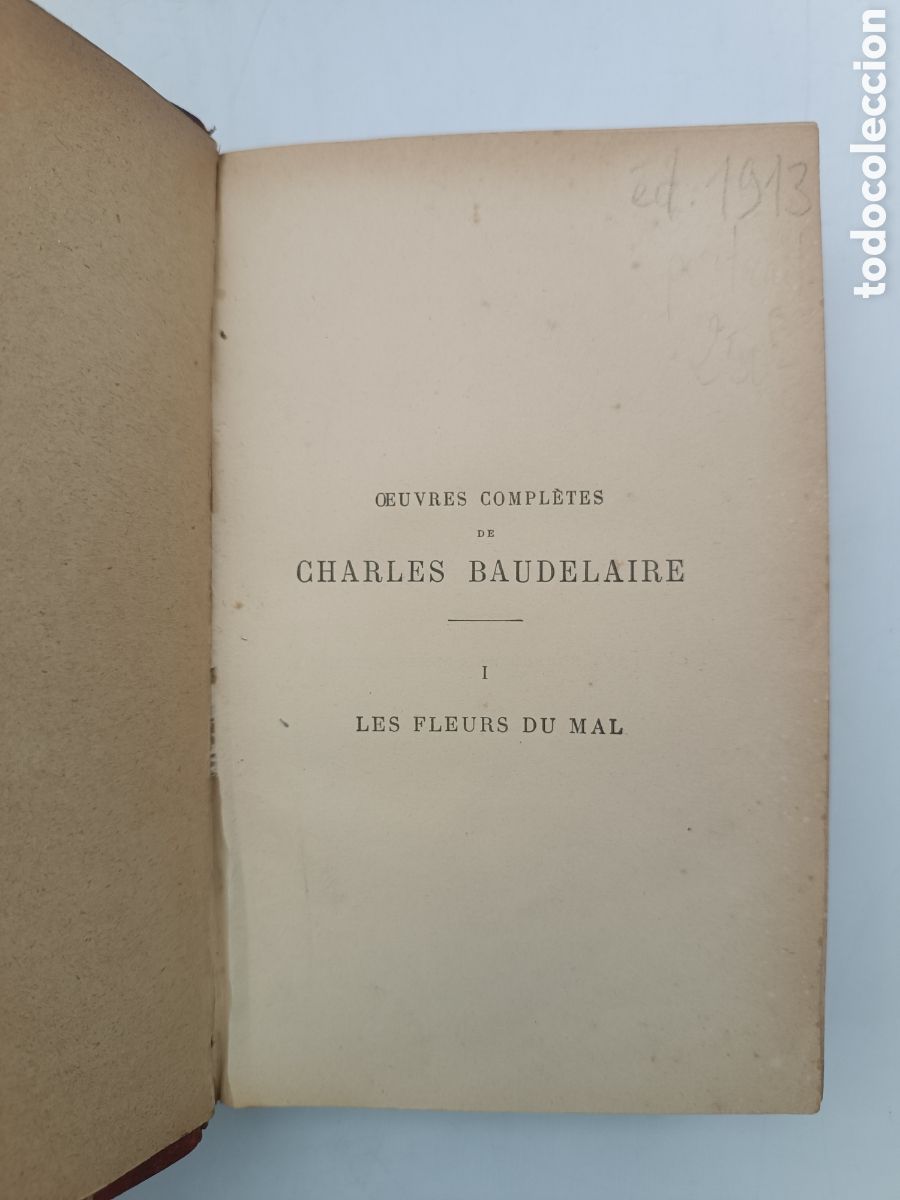 Libros antiguos: Charles Boudelaire Les fleurs du mal 1913 - Foto 3