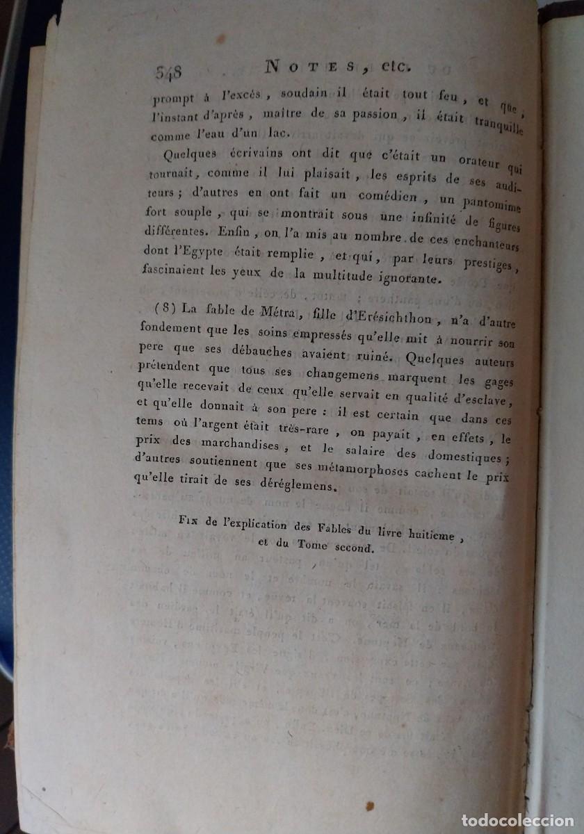 Libros antiguos: Les Metamorphoses de DOvide A&ntilde;o 1802 - Foto 20
