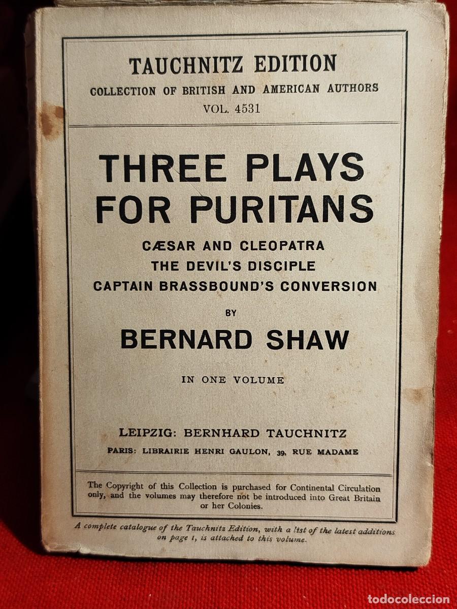 Libros antiguos: 1919. Obras Bernard Shaw. Cesar and Cleopatra/ Devils disciple/ Captain Brasbounds conversion - Foto 1