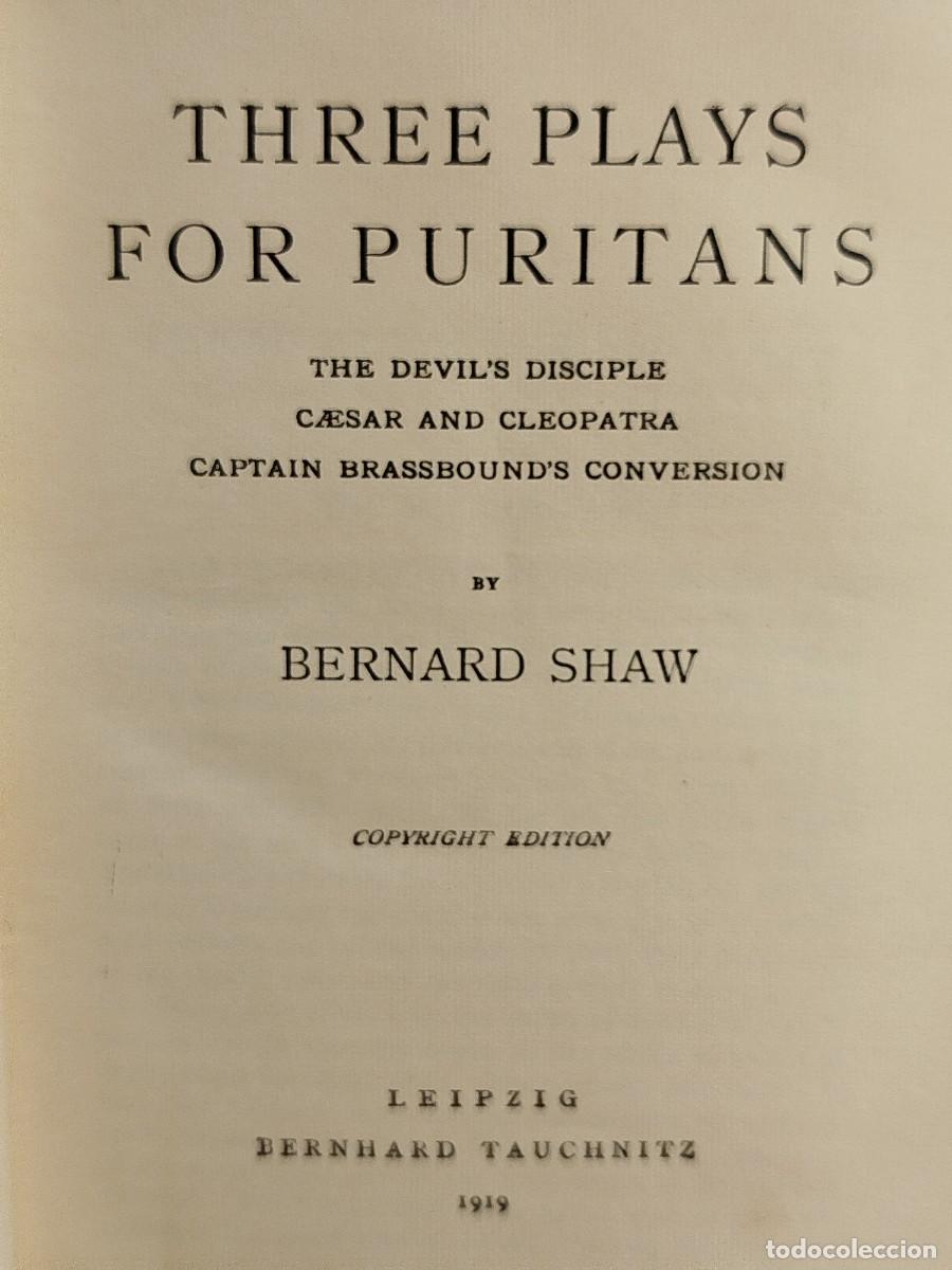 Libros antiguos: 1919. Obras Bernard Shaw. Cesar and Cleopatra/ Devils disciple/ Captain Brasbounds conversion - Foto 4
