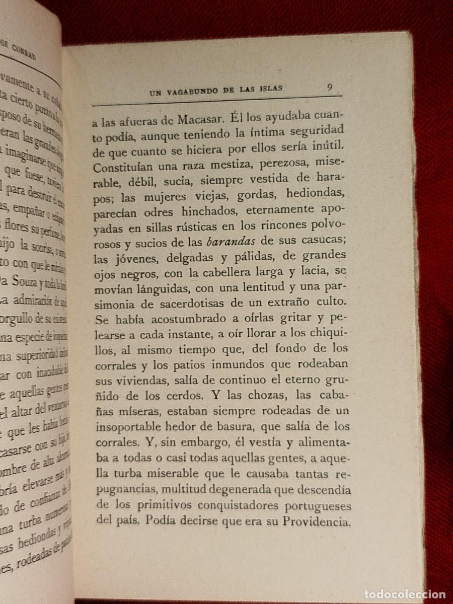 Libros antiguos: 1931. Un vagabundo de las islas. Joseph Conrad. - Foto 3