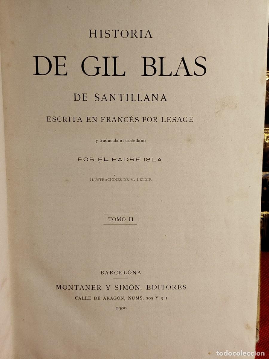 Libros antiguos: 1900. Gil Blas de Santillana. Lesage. - Foto 2