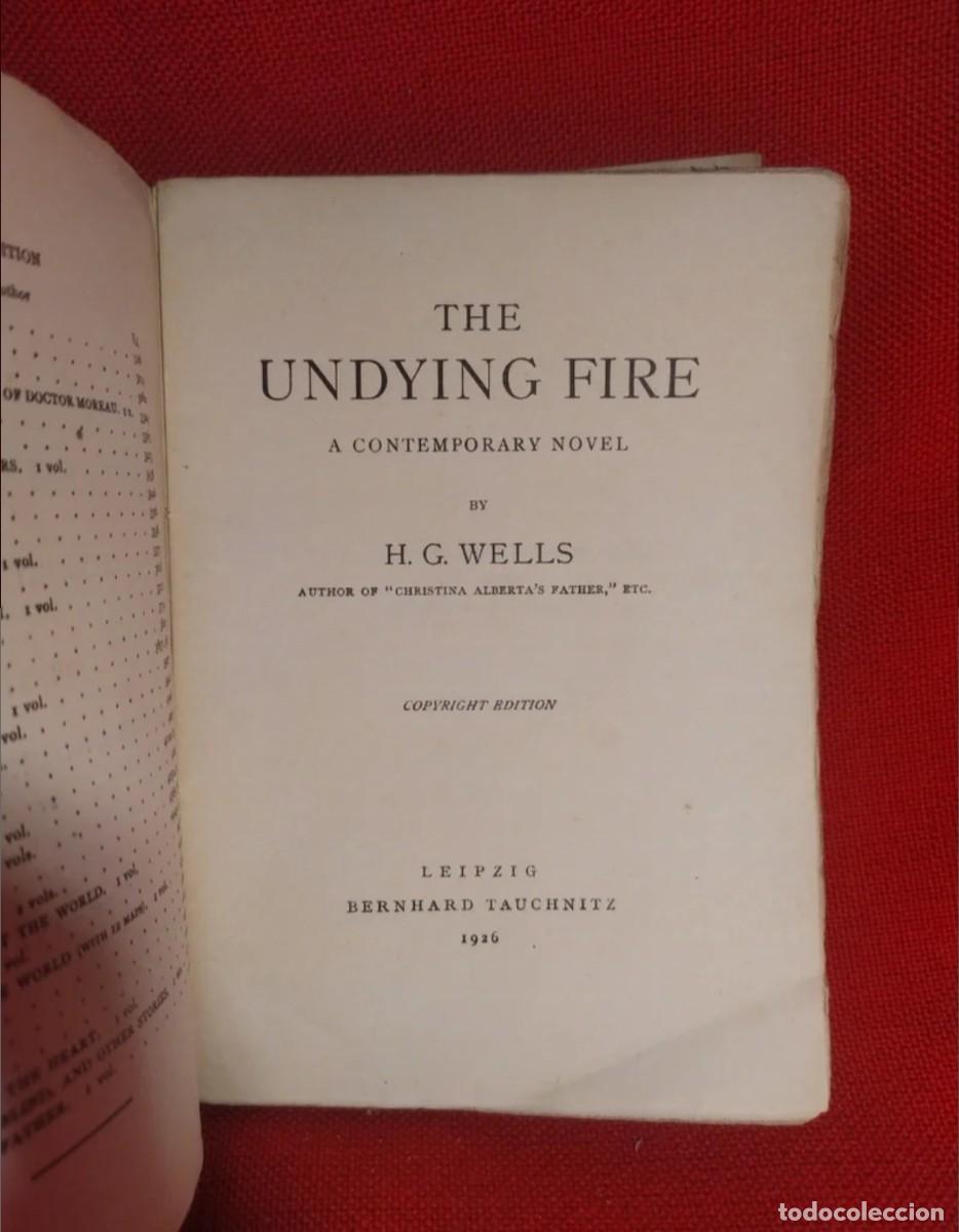 Libros antiguos: 1926. Undying fire. H. G. Wells. - Foto 3