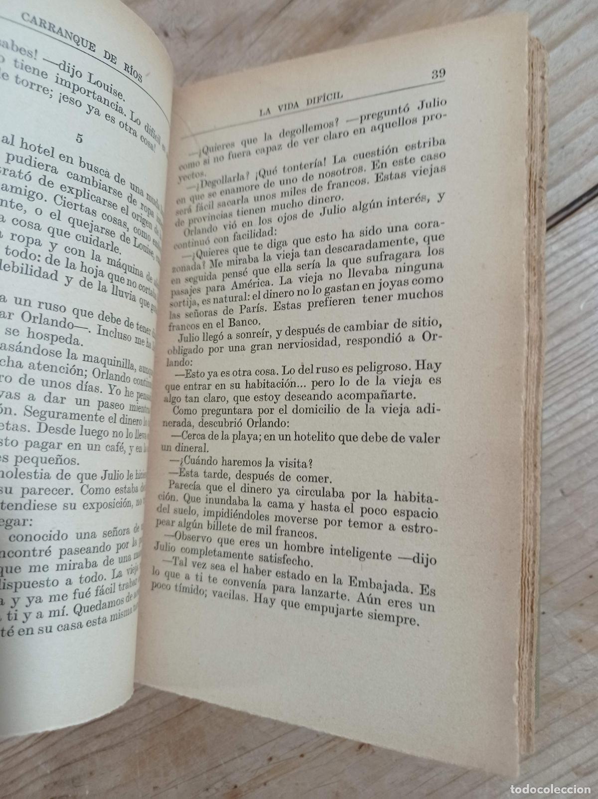 Libros antiguos: 1935 - CARRANQUE DE R&Iacute;OS. La Vida Dif&iacute;cil - PRIMERA EDICI&Oacute;N - Foto 5
