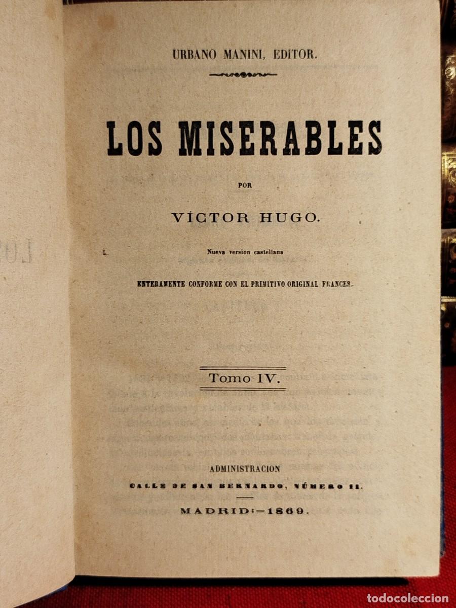 Libros antiguos: 1869. Los miserables. Victor Hugo. - Foto 1