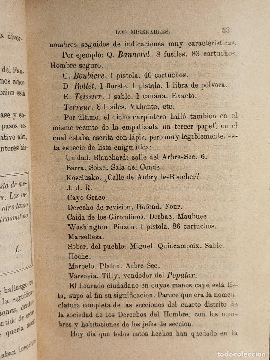 Libros antiguos: 1869. Los miserables. Victor Hugo. - Foto 3