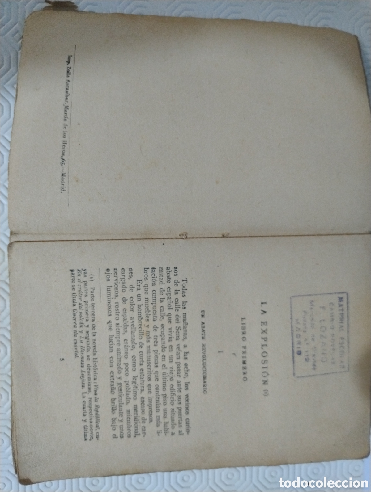 Libros antiguos: La explosi&oacute;n Vicente Blasco Ib&aacute;&ntilde;ez editorial cosmopolis - Foto 7