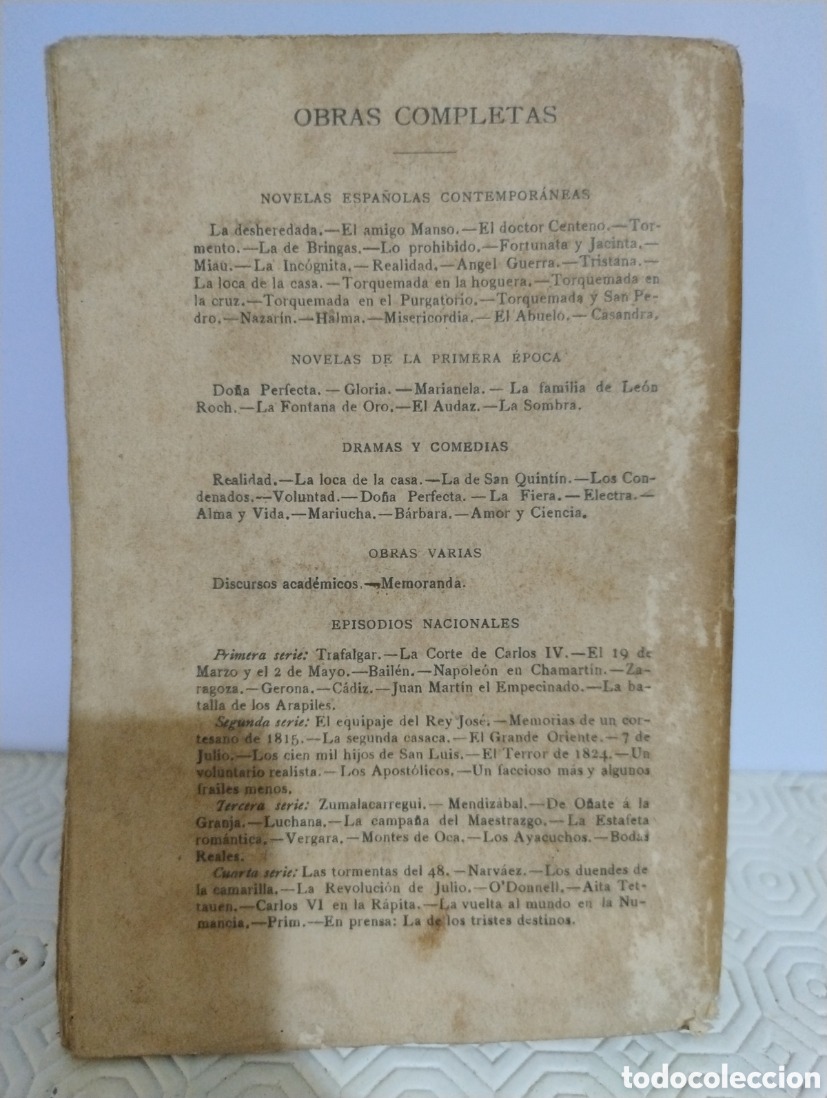 Libros antiguos: Prim episodios nacionales Benito P&eacute;rez Gald&oacute;s - Foto 2