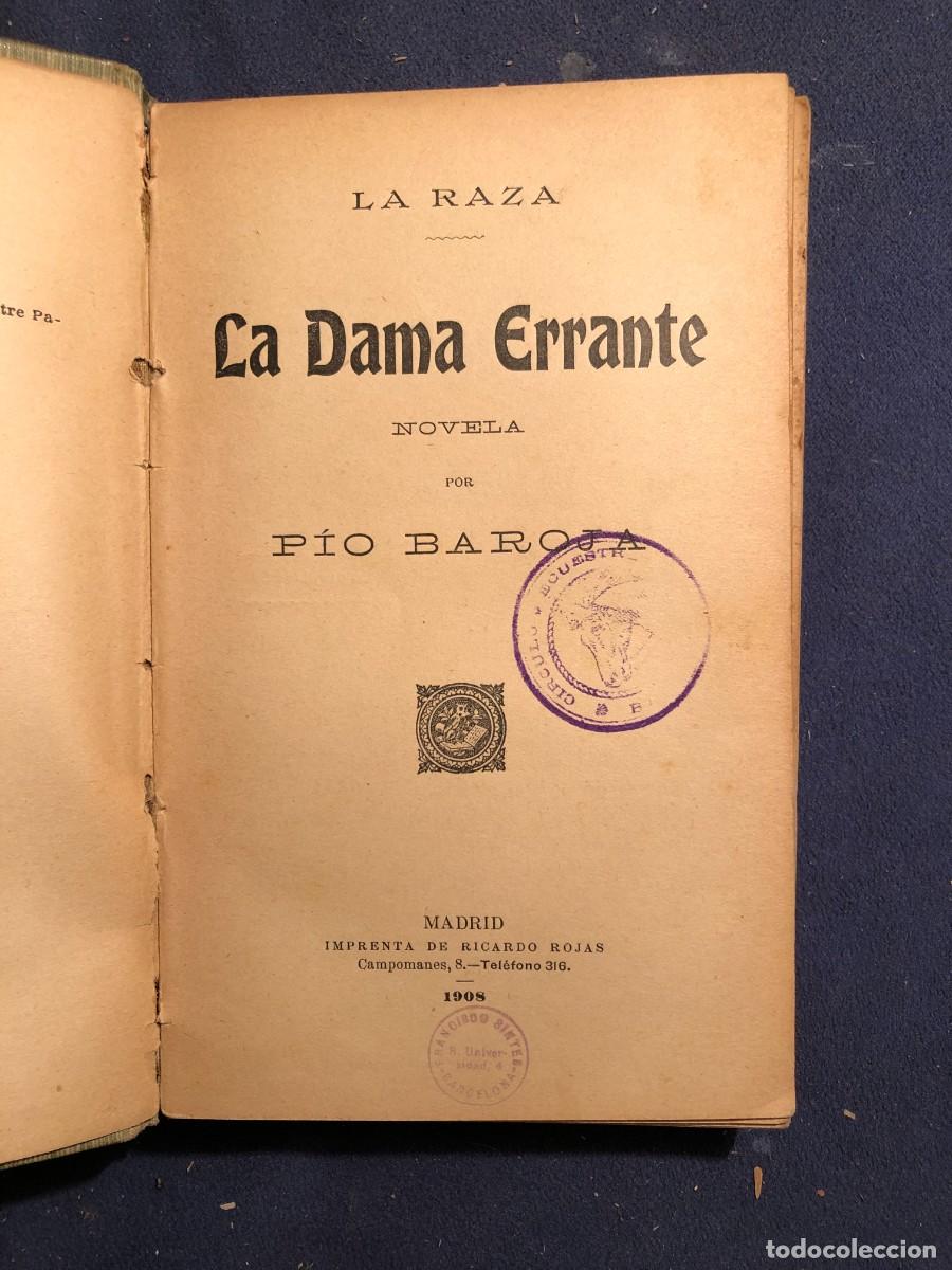Libros antiguos: PIO BAROJA: -LA DAMA ERRANTE - (1908) (PRIMERA EDICION) - Foto 2