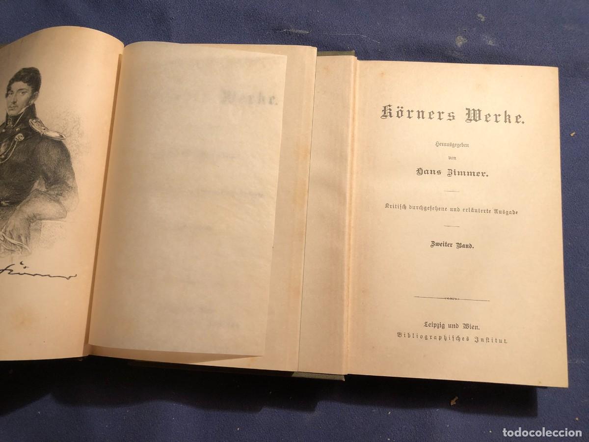 Libros antiguos: K&Ouml;RNER: - WERKE (2 VOL&Uacute;MENES) - (1893) - Foto 3