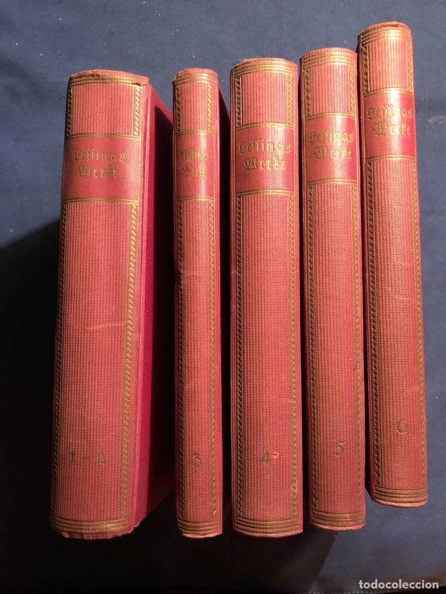 Libros antiguos: LESSING: - WERKE (6 TOMOS EN 5 VOL&Uacute;MENES) - (C.1910) - Foto 1
