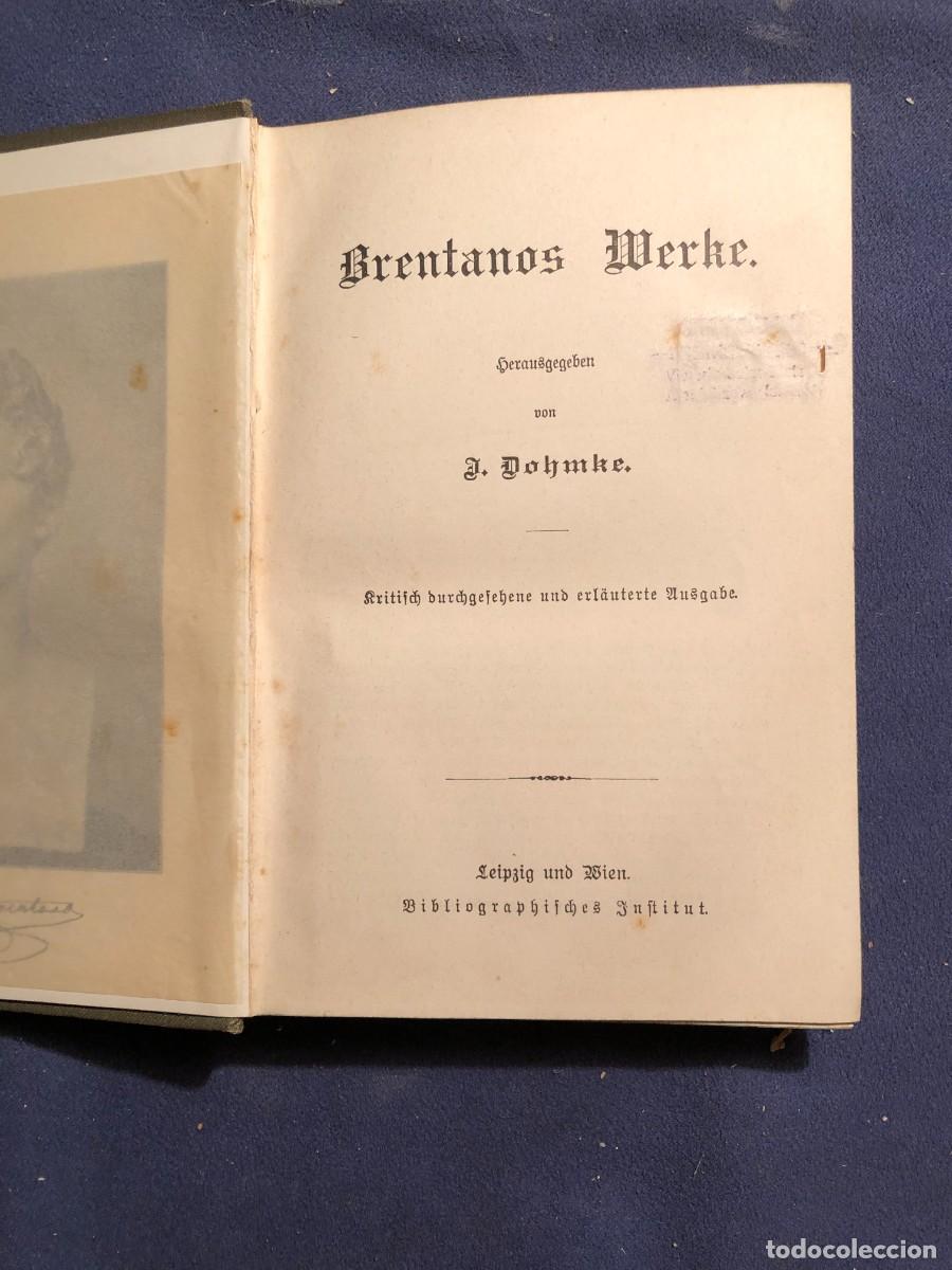 Libros antiguos: BRENTANO: - WERKE - (1893) - Foto 3