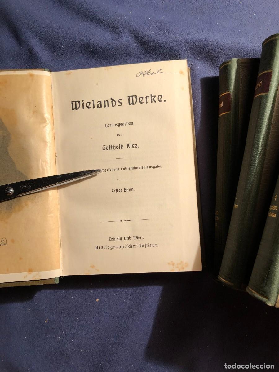 Libros antiguos: WIELAND: - WERKE (4 VOL&Uacute;MENES) - (1900) - Foto 3
