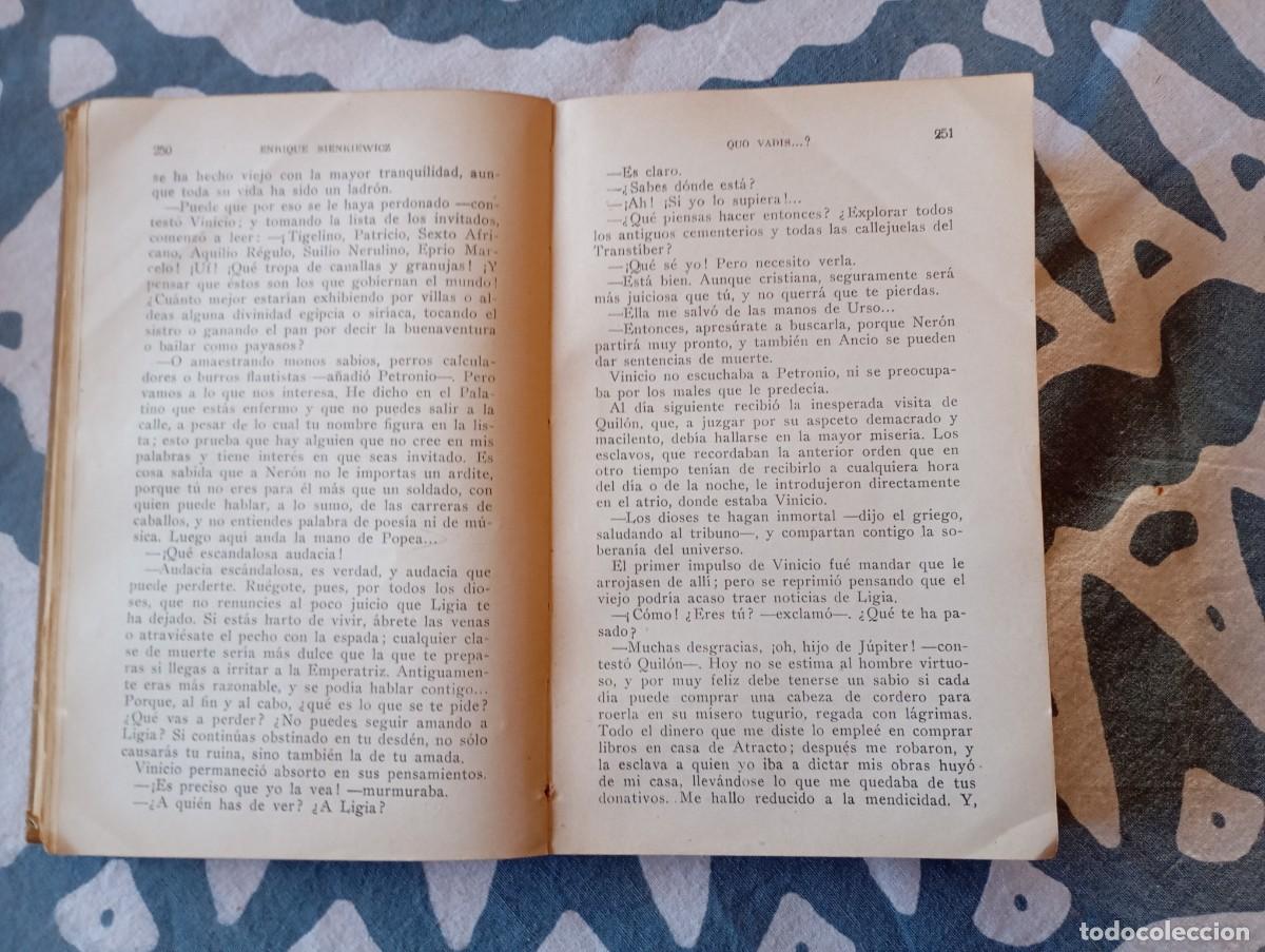 Libros antiguos: Quo Vadis Enrique Sienkiewicz 1929 - Foto 5