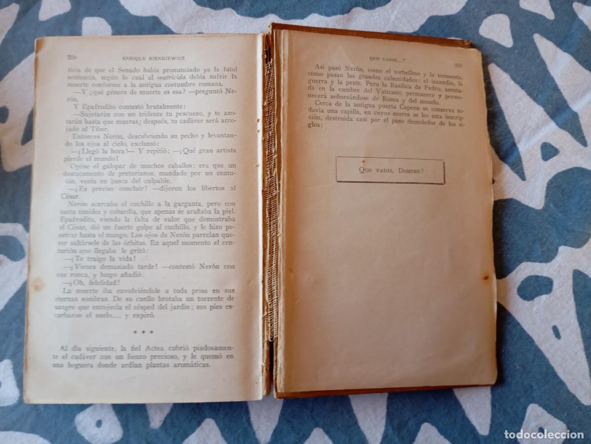 Libros antiguos: Quo Vadis Enrique Sienkiewicz 1929 - Foto 7
