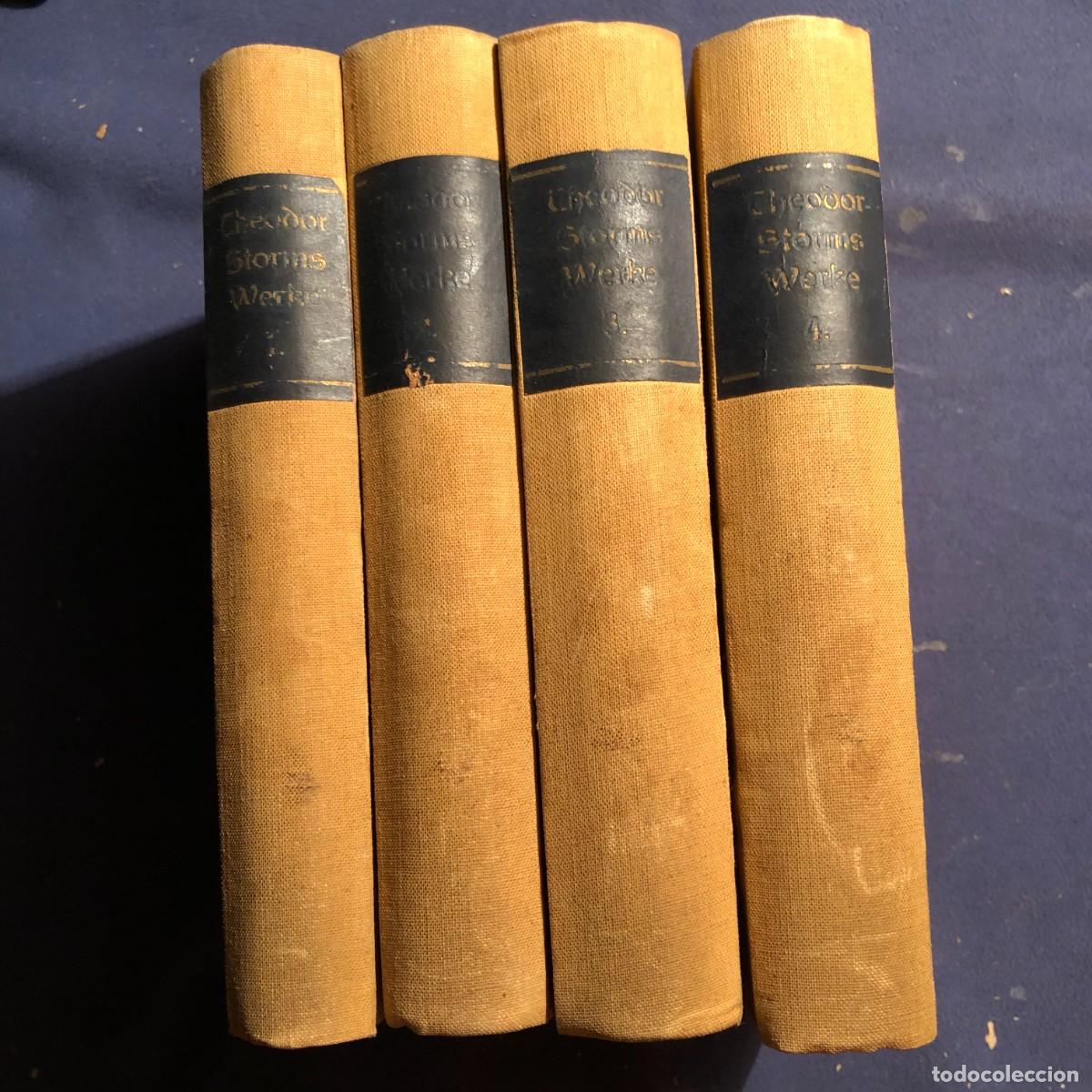 Libros antiguos: THEODOR STORM: - WERKE (4 VOL&Uacute;MENES) - (1919) - Foto 1