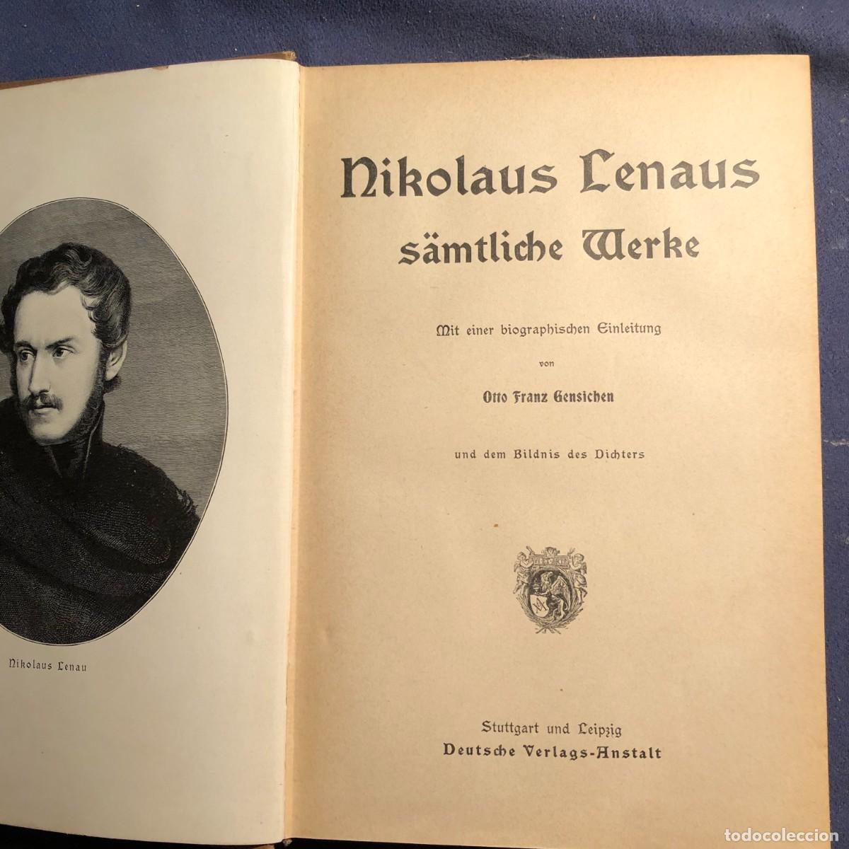 Libros antiguos: NIKOLAUS LENAU: - S&Auml;MTLICHE WERKE - (1902) - Foto 2