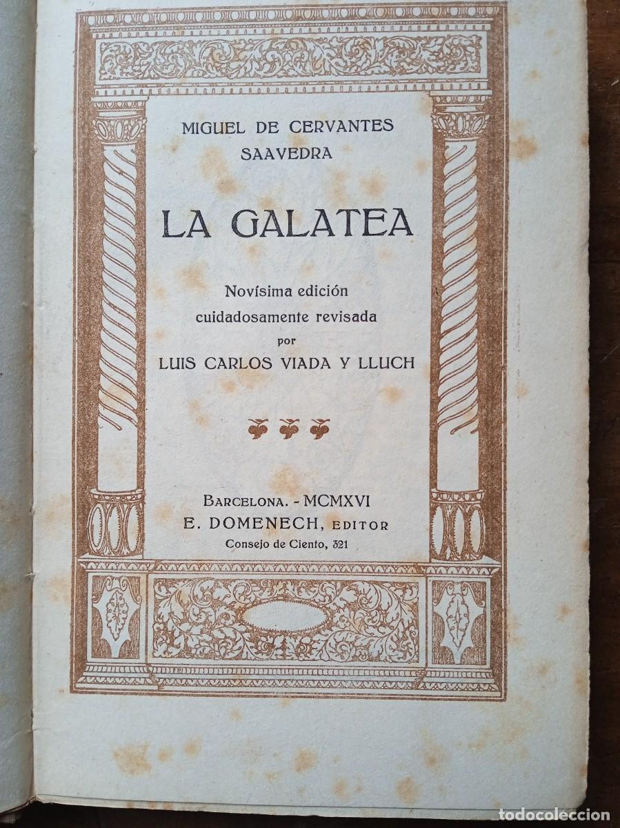 Libros antiguos: La Galatea, Cervantes 1916 - Foto 3