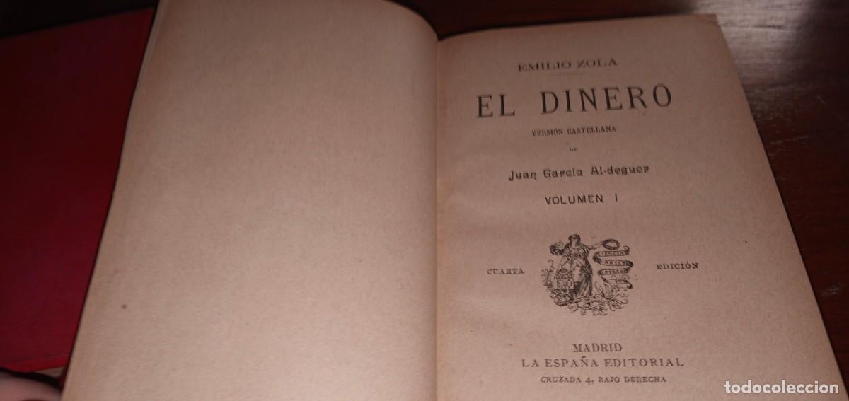 Libros antiguos: El dinero Zola tomo I - Foto 1