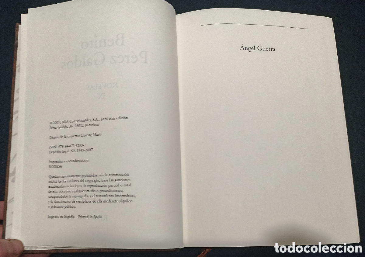 Libros antiguos: Benito P&eacute;rez Gald&oacute;s. Novelas IX. RBA. - Foto 3