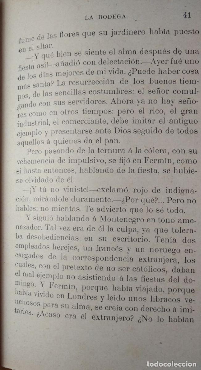Libros antiguos: La bodega - BLASCO IB&Aacute;&Ntilde;EZ, Vicente - Foto 5