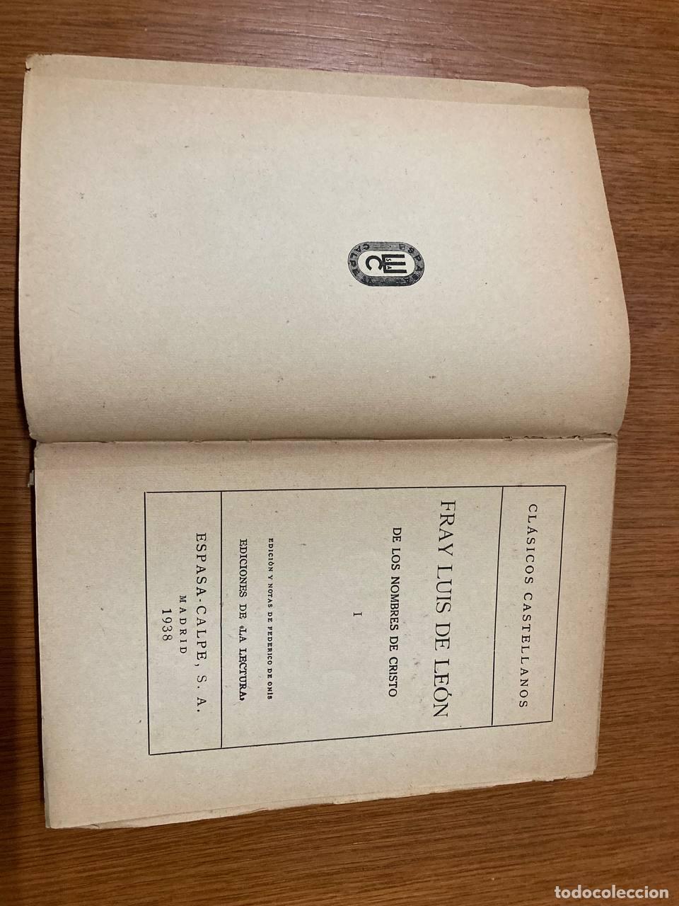 Libros antiguos: De los nombres de Cristo. Fray Luis de Le&oacute;n - Foto 1