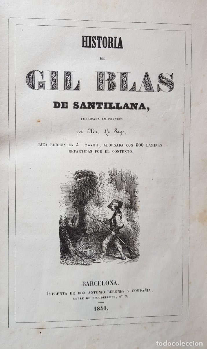 Libros antiguos: Historia de Gil Blas 1840 - Foto 10