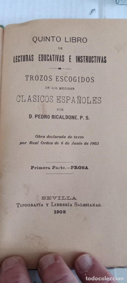 Libros antiguos: L-SM LIBRO TROZOS ESCOGIDOS CLASICOS ESPA&Ntilde;OLES 1908 - Foto 2