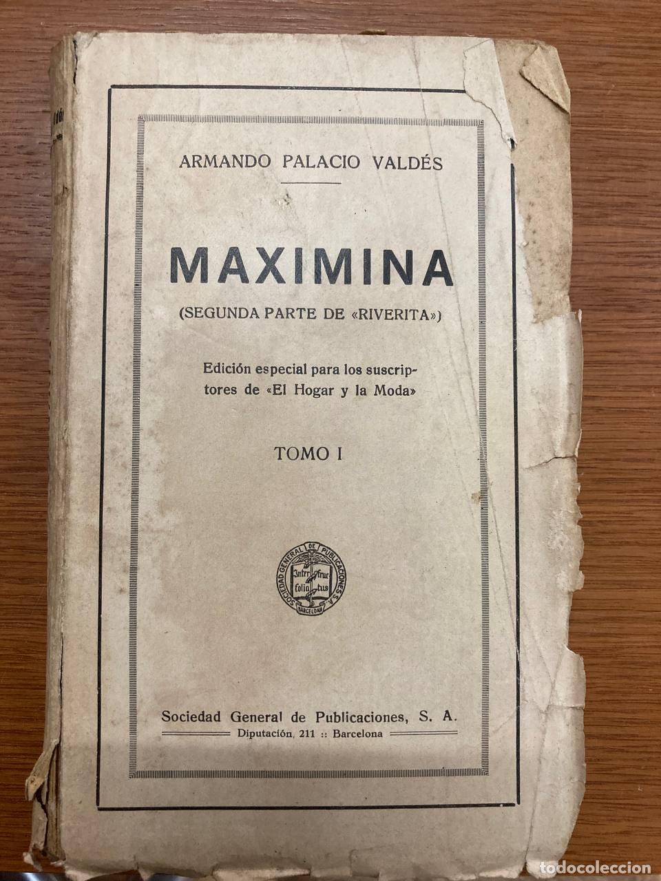 Libros antiguos: Maximina. Seguna parte de Riverita - Foto 1