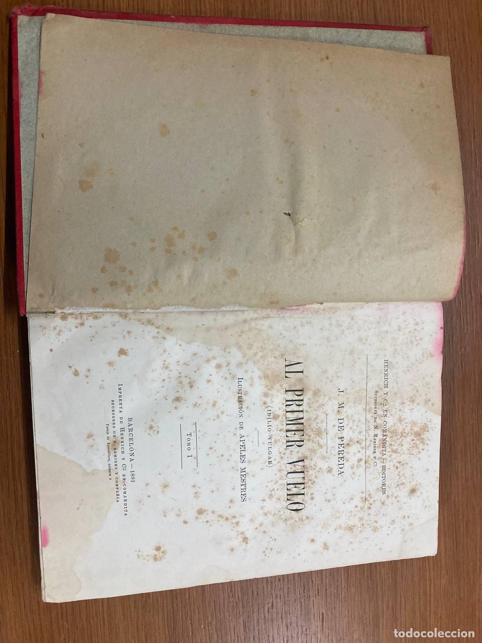 Libros antiguos: Al primer vuelo. 1891 - Foto 1