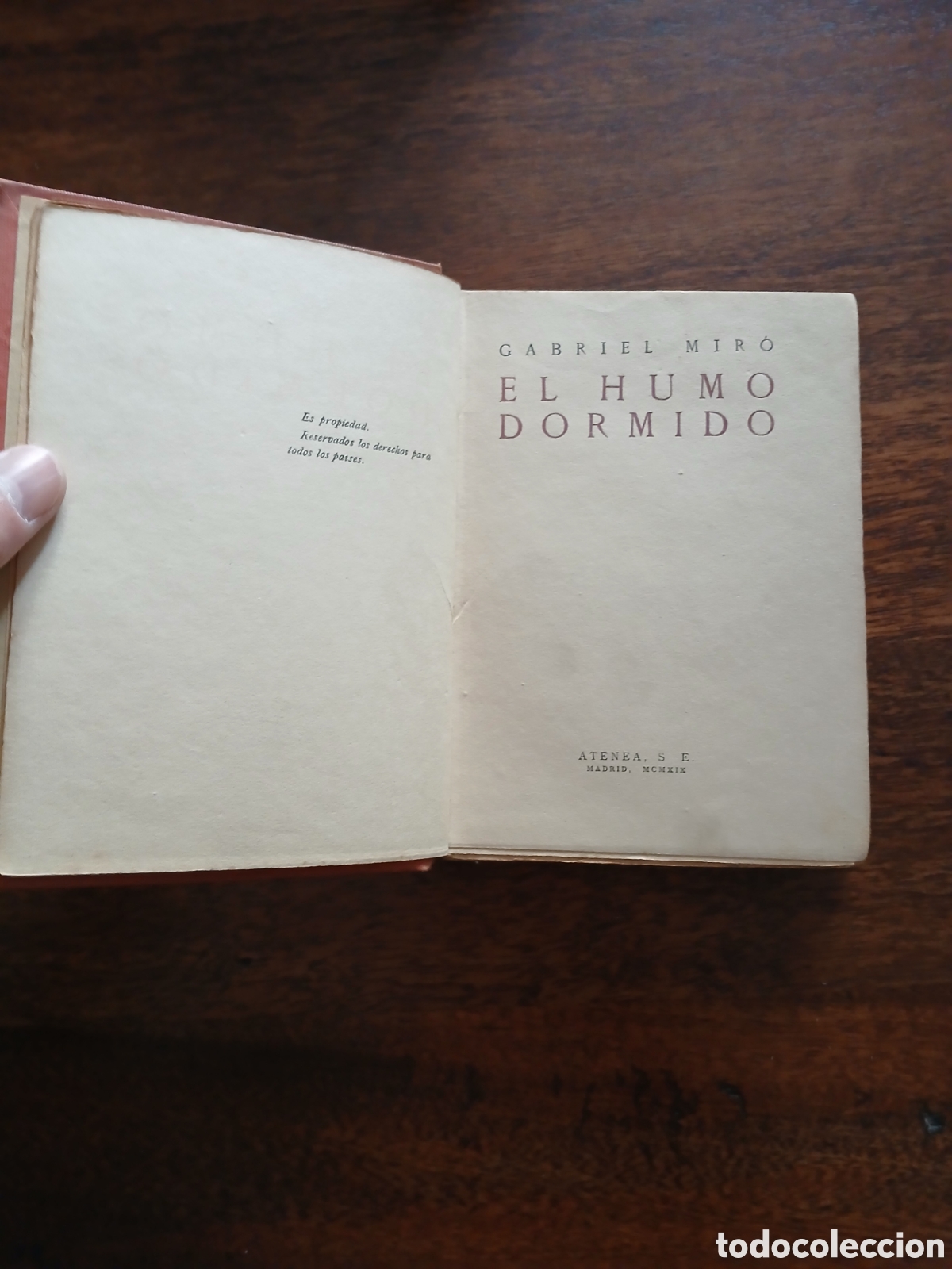Libros antiguos: El humo dormido, Gabriel Mir&oacute; - Foto 2