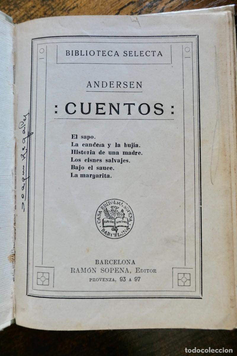 Libros antiguos: BIBLIOTECA SELECTA - CUENTOS VARIOS- ANDERSEN - Foto 2