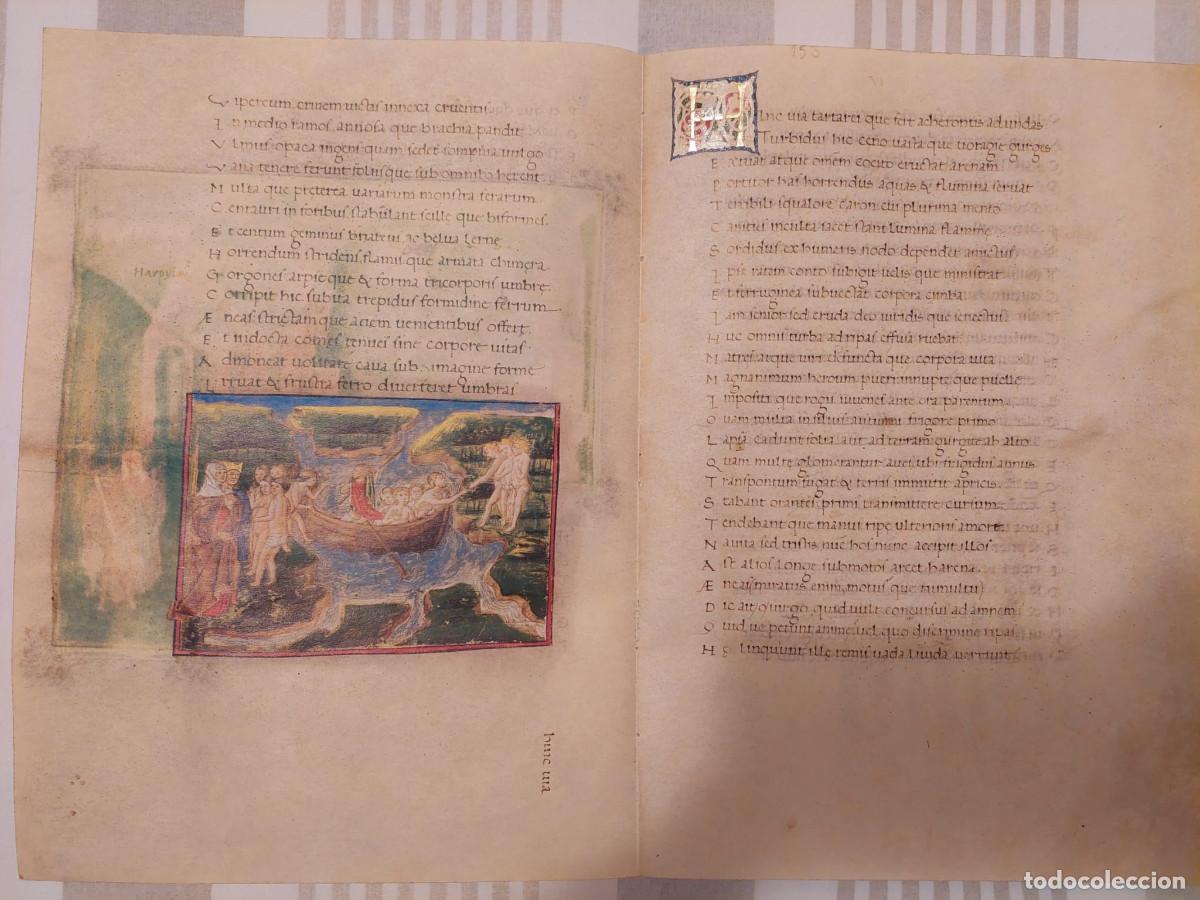 Libros antiguos: PAGINAS FACSIMIL DE LA ENEIDA DE VIRGILIO - Foto 1