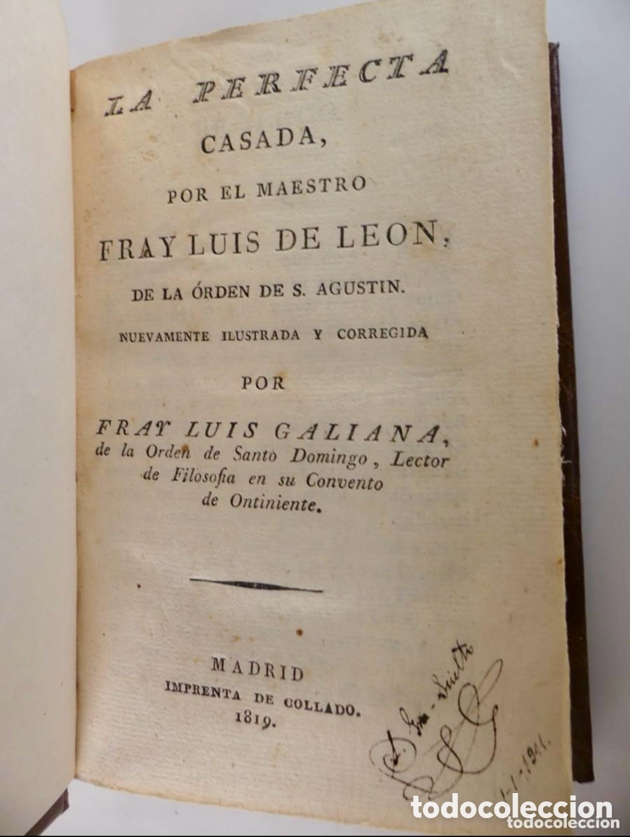 Libros antiguos: LA PERFECTA CASADA DE FRAY LUIS DE LEON 1819 - Foto 5