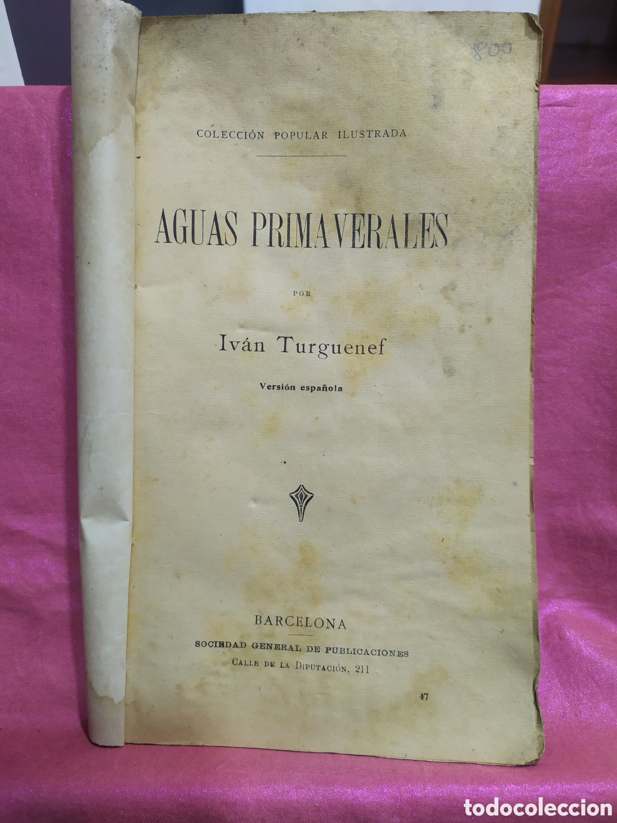Libros antiguos: Aguas Primaverales de Iv&aacute;n Turguenef - Foto 5