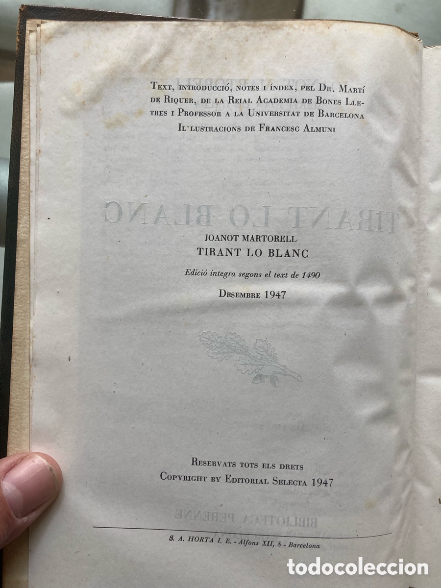 Libros antiguos: Tirant lo Blanc. Joanot Martorell - Foto 2