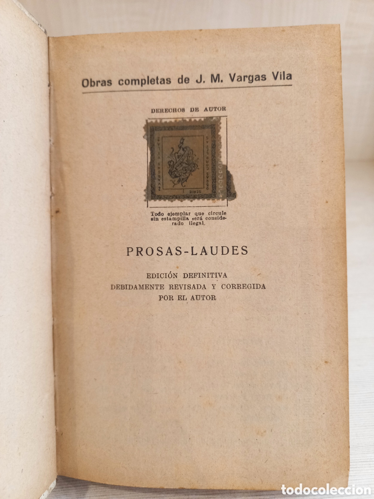 Libros antiguos: Prosas-Laudes. Vargas Vila. Ram&oacute;n Sopena Editor. - Foto 4