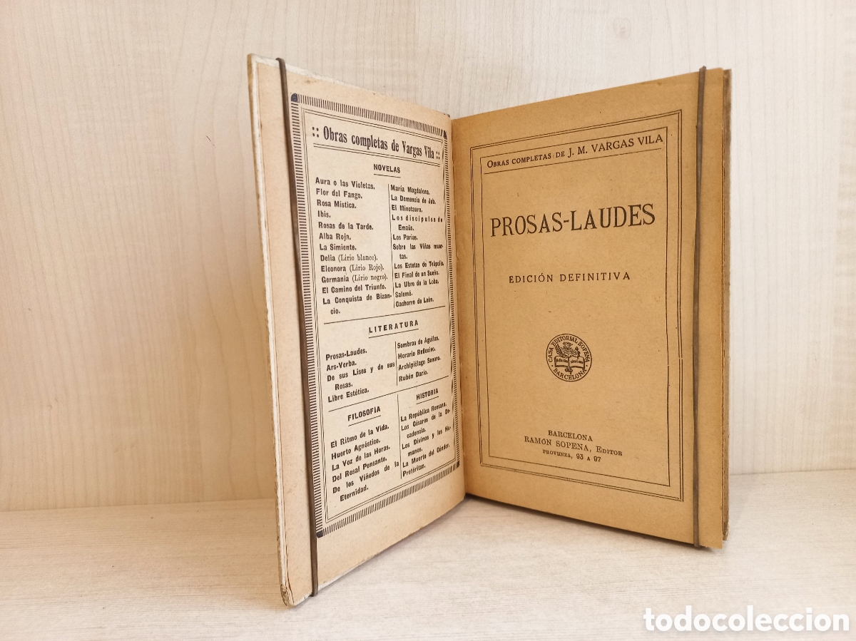 Libros antiguos: Prosas-Laudes. Vargas Vila. Ram&oacute;n Sopena Editor. - Foto 5