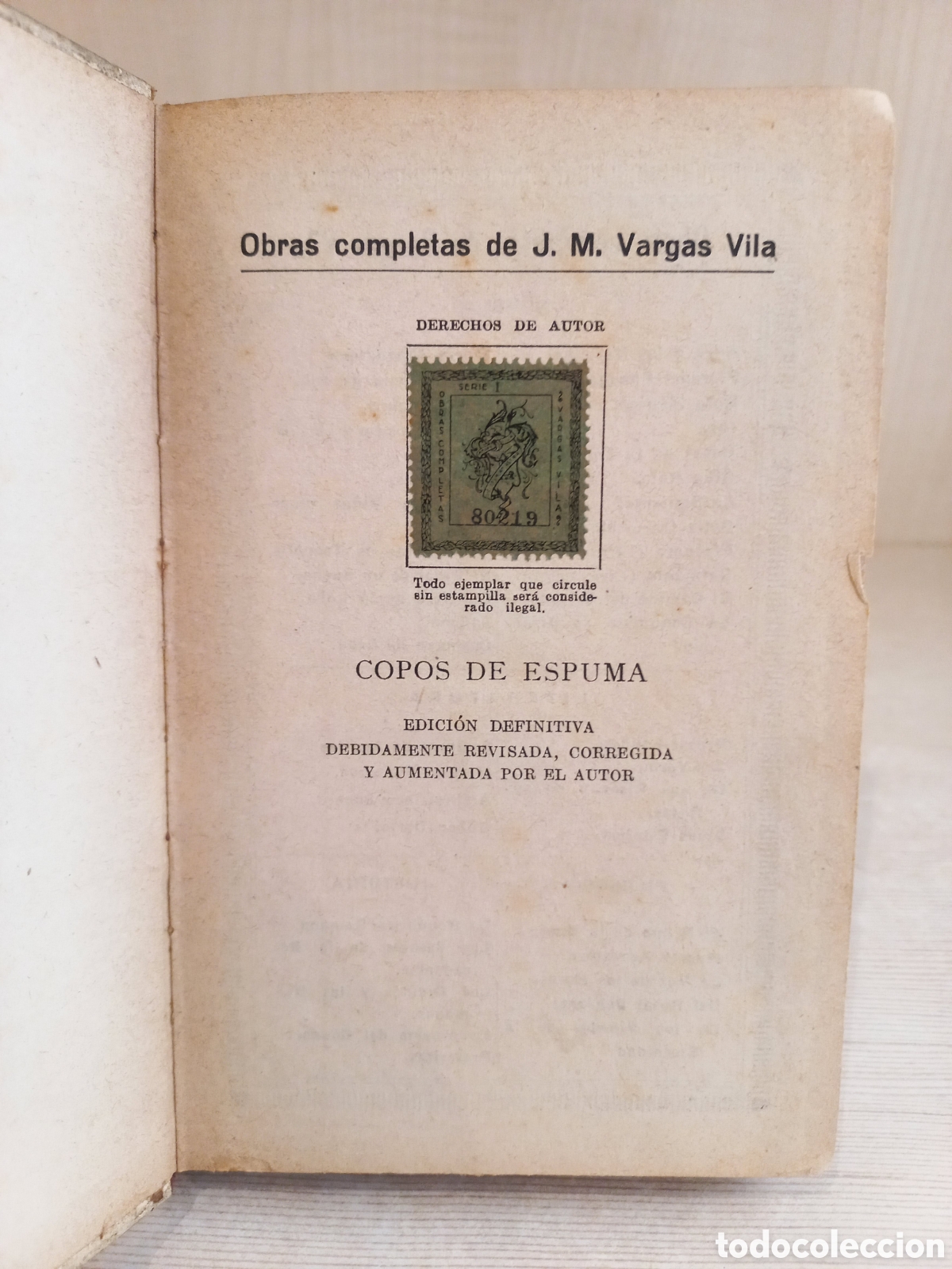 Libros antiguos: Copos de espuma. Vargas Vila. Ram&oacute;n Sopena Editor. - Foto 4