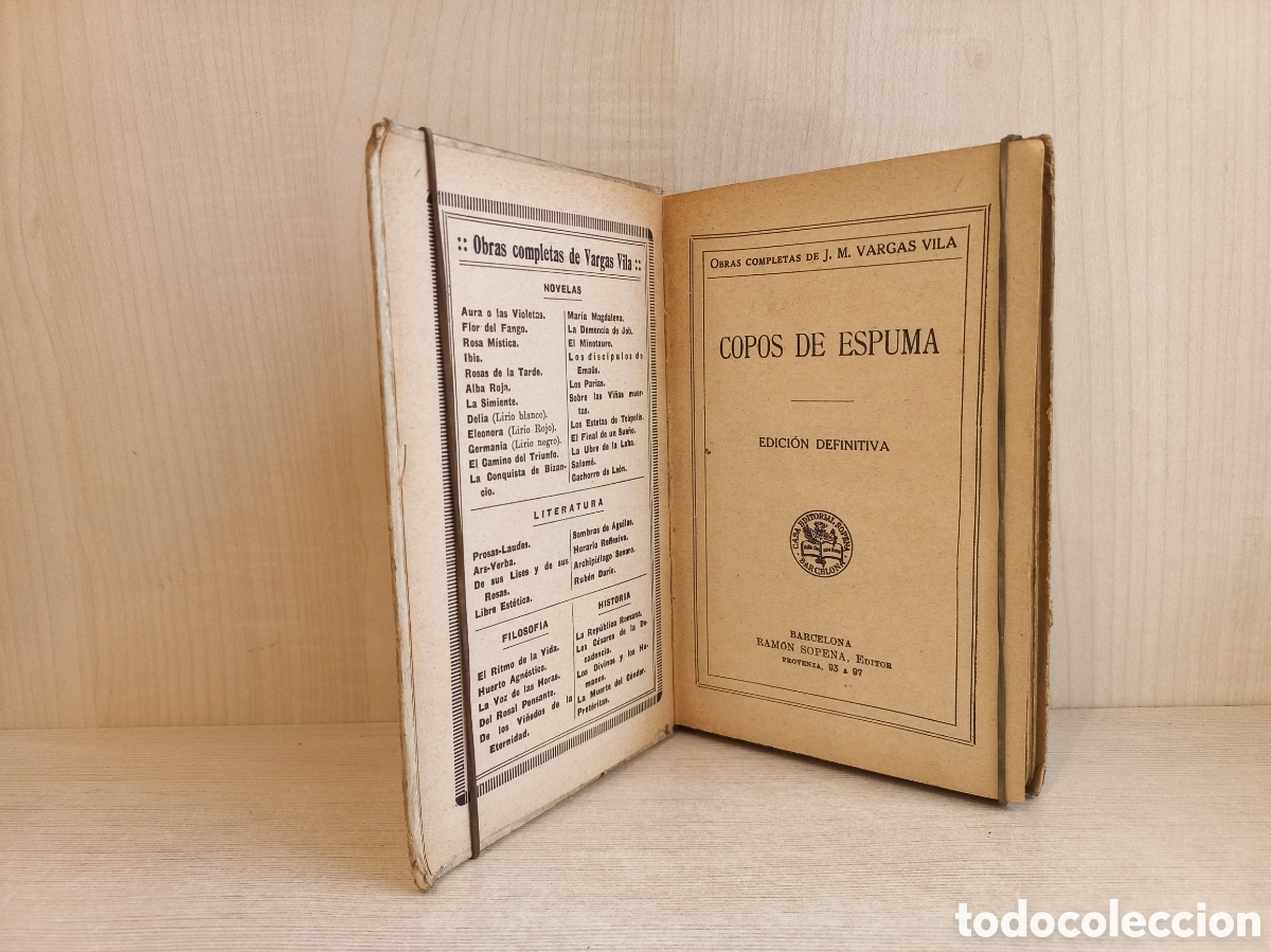 Libros antiguos: Copos de espuma. Vargas Vila. Ram&oacute;n Sopena Editor. - Foto 5