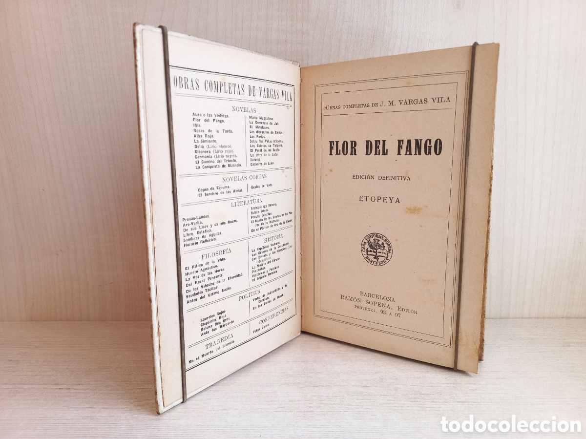 Libros antiguos: Flor del fango. Vargas Vila. Ram&oacute;n Sopena Editor. - Foto 5