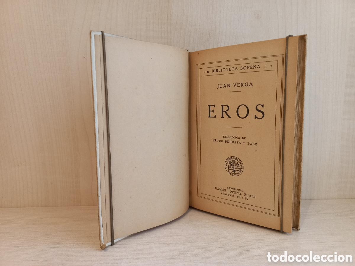 Libros antiguos: Eros. Juan Verga. Ramon Sopena Editor. - Foto 4