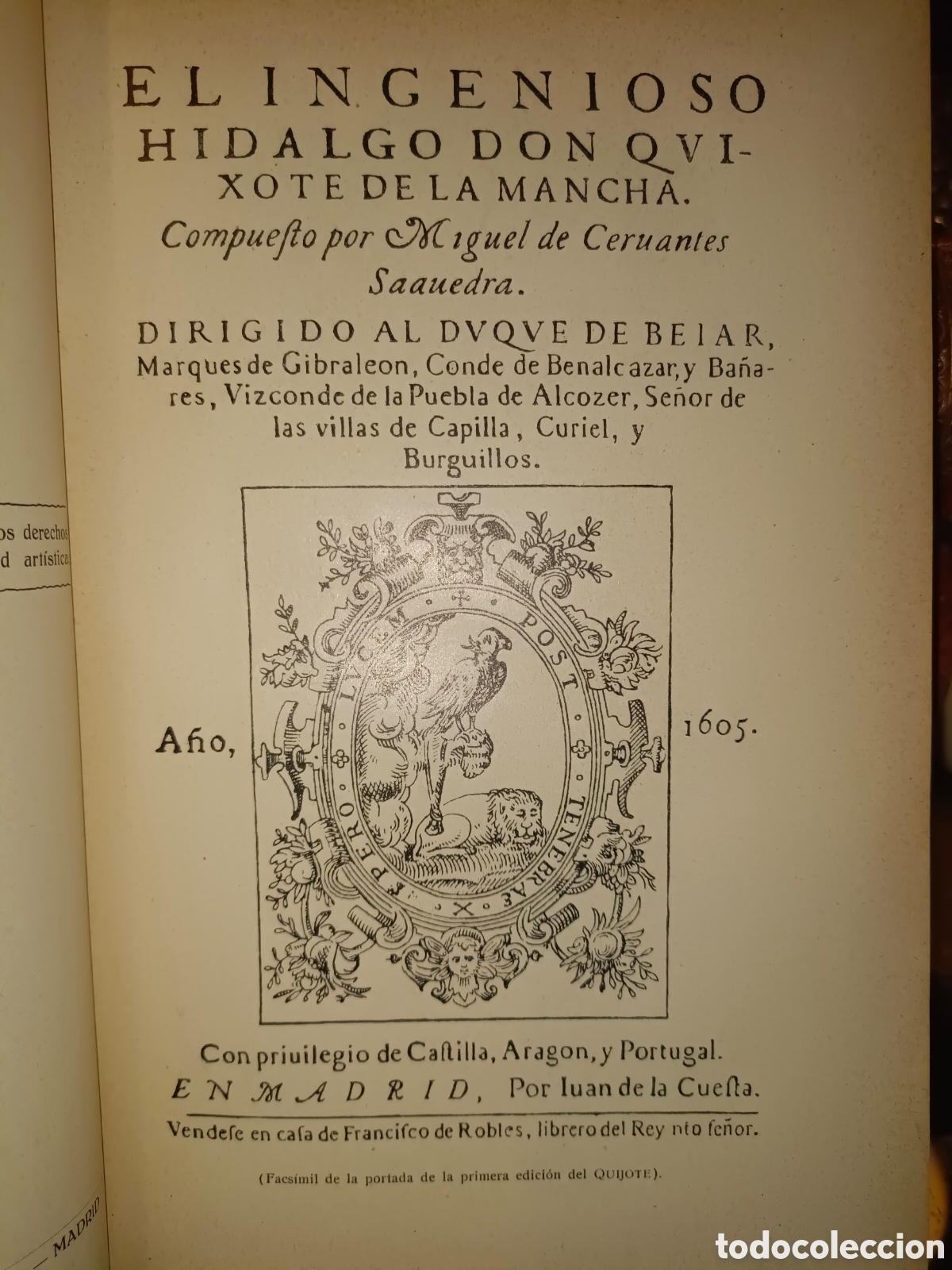 Libros antiguos: Don Quijote de la Mancha - Foto 3
