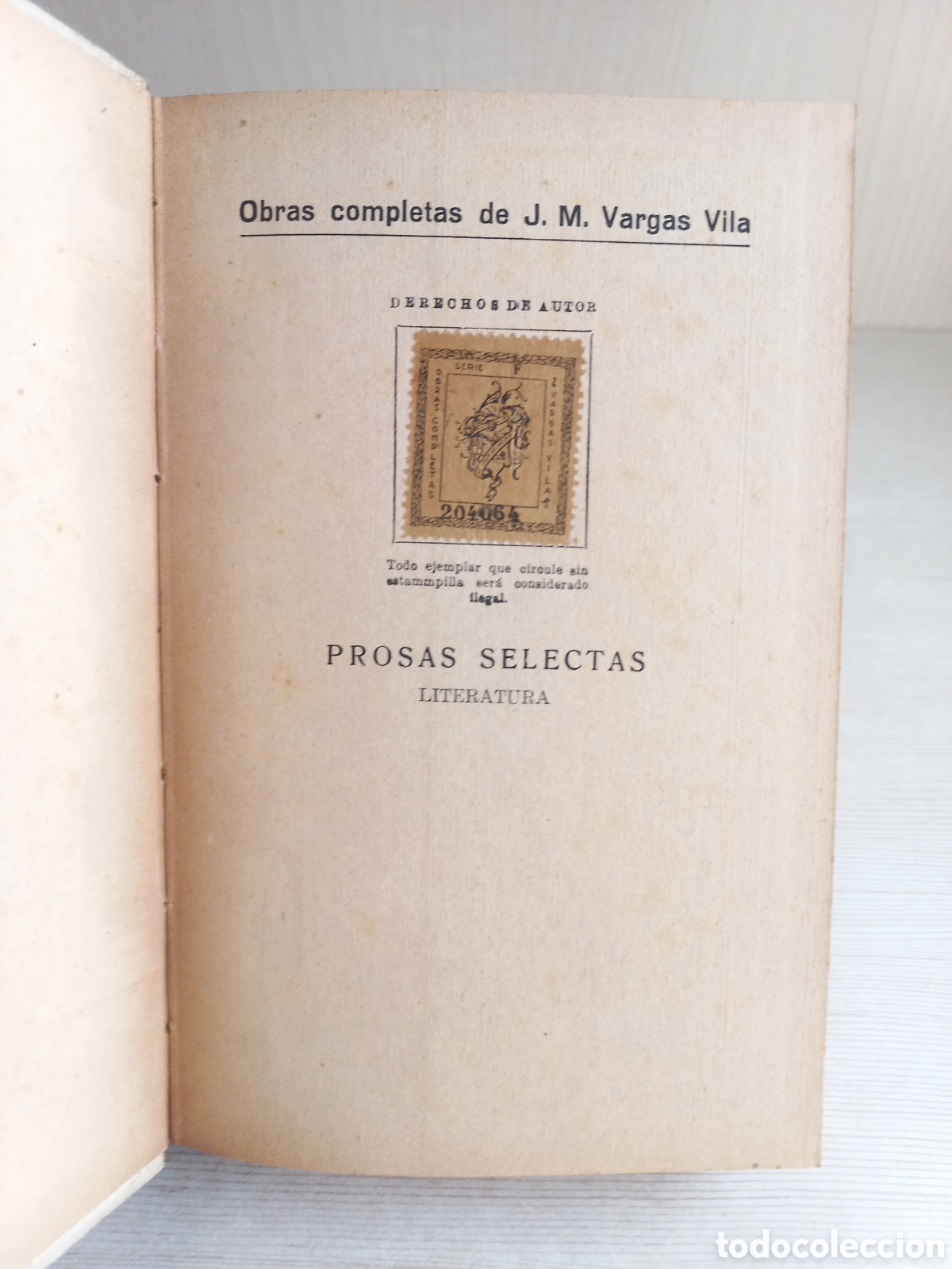 Libros antiguos: Prosas Selectas. Vargas Vila. Ram&oacute;n Sopena Editor. - Foto 4