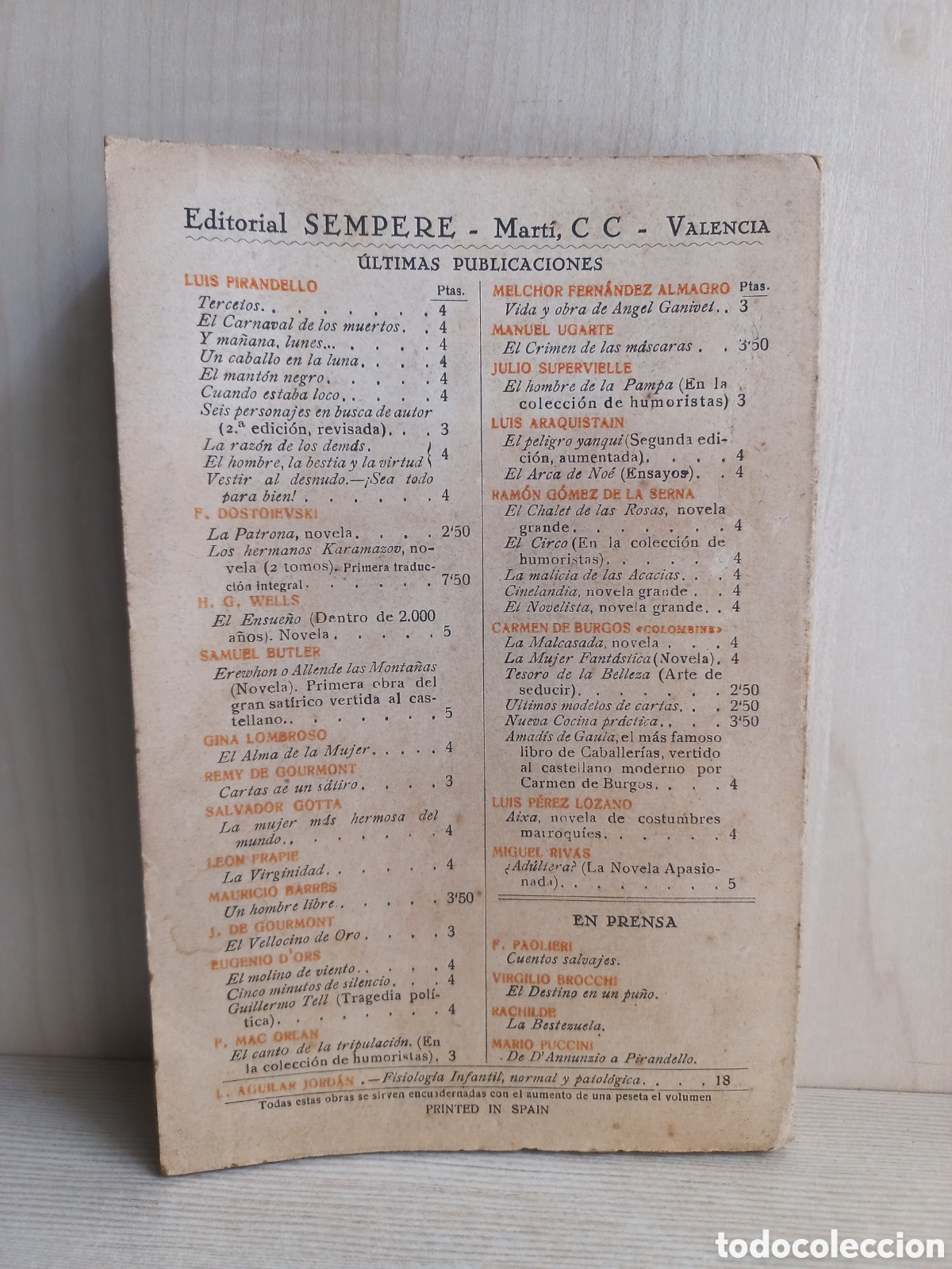 Libros antiguos: El turno. Lejos. Luis Pirandello. Sempere. - Foto 3