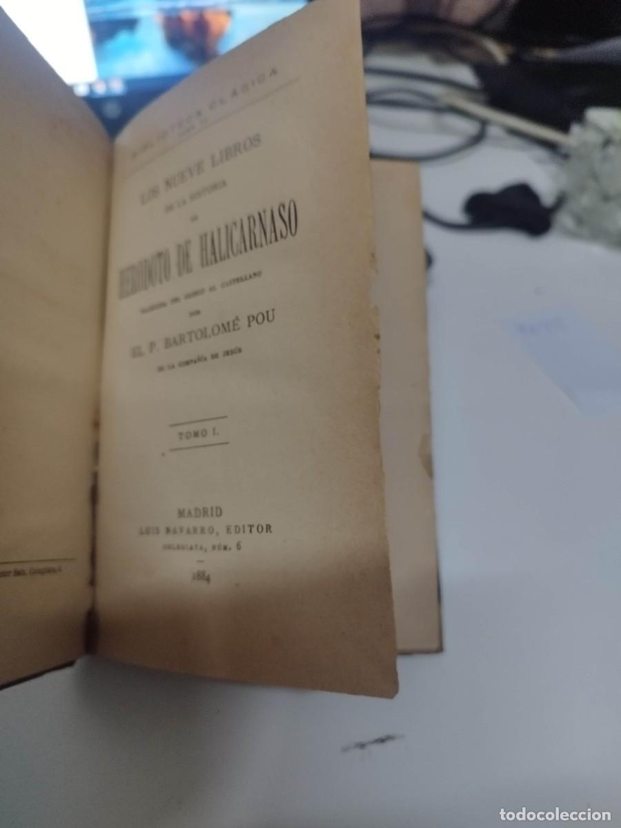 Libros antiguos: Herodoto de Halicarnaso . P. Bartolome Pou 1884 - Foto 2