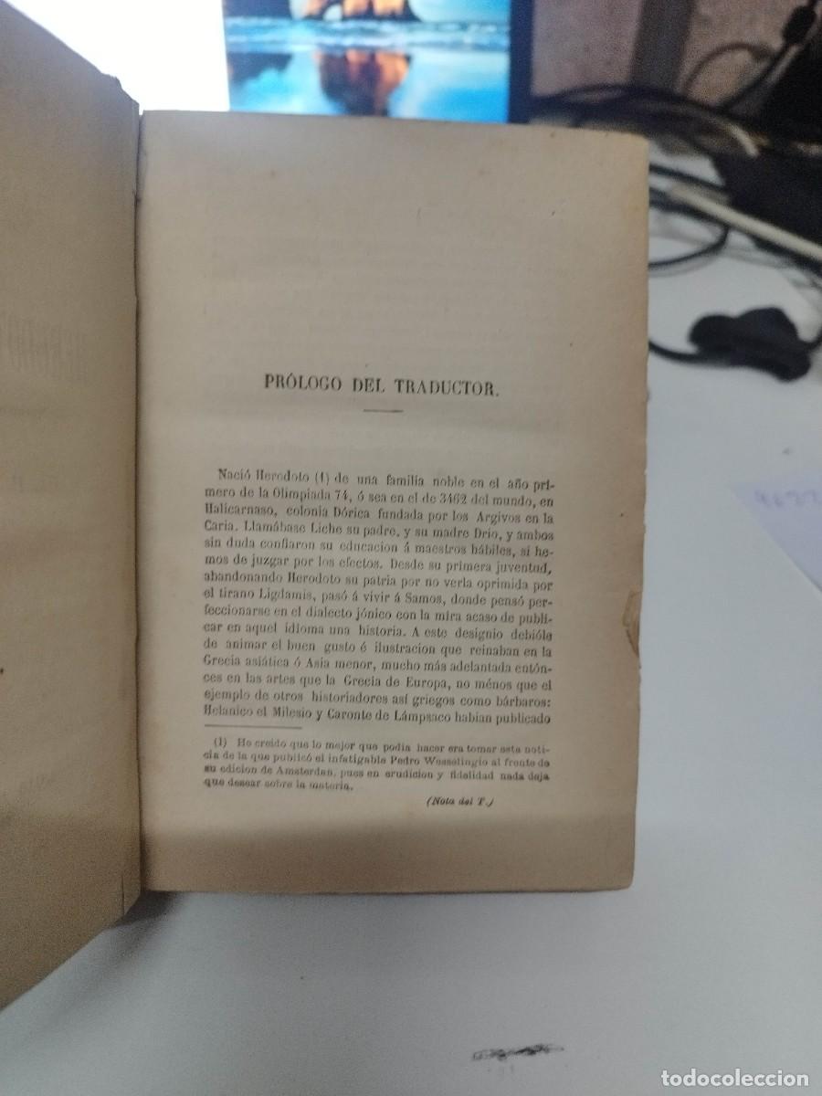 Libros antiguos: Herodoto de Halicarnaso . P. Bartolome Pou 1884 - Foto 3