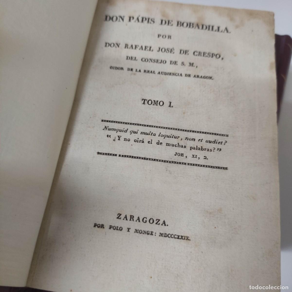Libros antiguos: Crespo - Don P&aacute;pis de Bobadilla - Foto 5