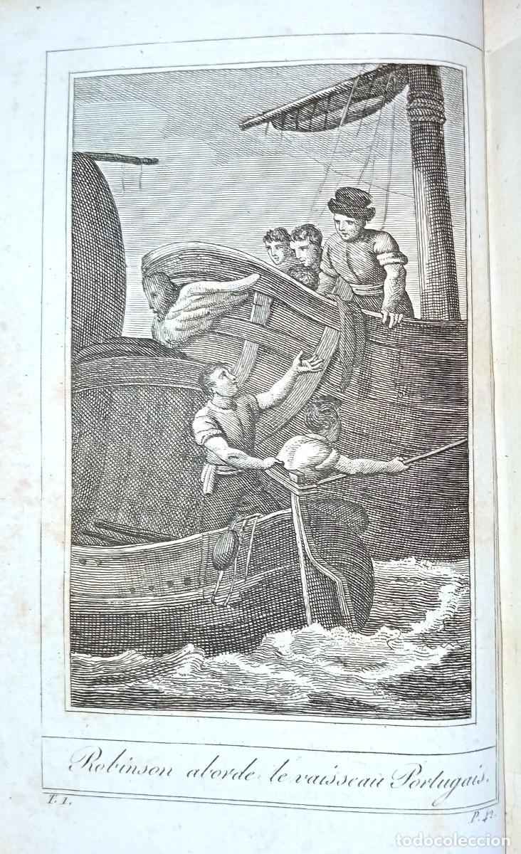 Libros antiguos: AVENTURES DE ROBINSON CRUSO&Eacute;. 4 TOMES - Foto 3