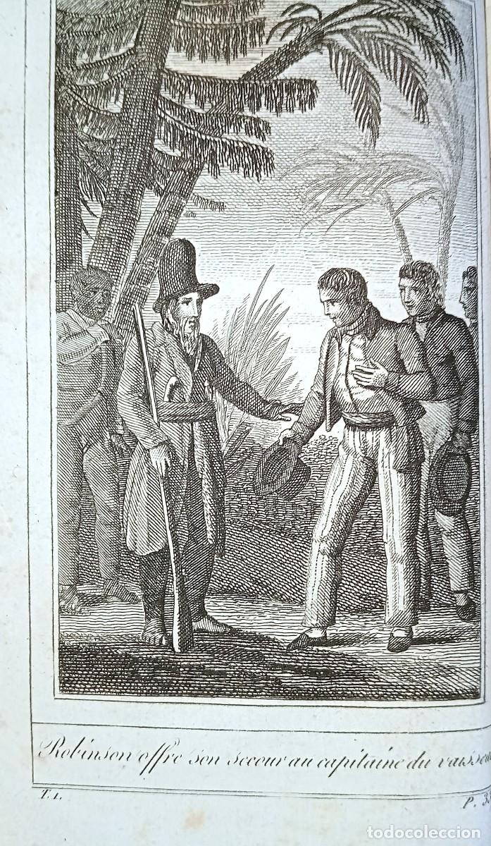 Libros antiguos: AVENTURES DE ROBINSON CRUSO&Eacute;. 4 TOMES - Foto 5